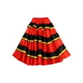 thumbnail image 2 of Jhaoyu Kids Girls Spanish Bull Dance Skirt Belly Dance Skirts Big Swing Flamenco Gypsy Dancer Red&Black 166-175, 2 of 7