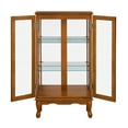 thumbnail image 2 of Curio Cabinet, Storage Cabinet with Adjustable Glass Shelves Modern Glass Display Cabinet Vintage Lighted Accent Cabinet for Home Office, 2 of 9