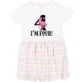 thumbnail image 3 of Inktastic 4th Birthday Flamingo Girls Toddler Dress, 3 of 5