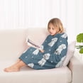 thumbnail image 4 of Poodle Dog and Footprint Blanket Hoodies for Kids 6-13YR Oversize Wearable Blanket Hoodies for Boys Girls Teens, 4 of 7