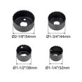 thumbnail image 2 of Uxcell 1-1/4" 32mm to 2-1/8” 54mm Cr-V Steel Drill Bit Hole Saw Kit 5in Black 1 Set, 2 of 5