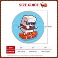 thumbnail image 4 of Bingfone Christmas Tree Skirt Mat Christmas Decoration Interior 36"-Sushi Salmon Surfing, 4 of 8