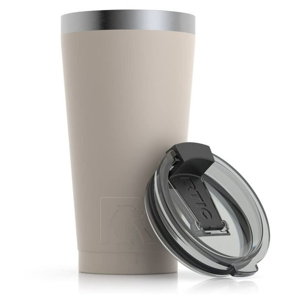 RTIC 16 oz Coffee Travel Mug with Lid and Handle, Stainless Steel