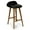 Black, variant on Stria Leather Counter Stool