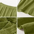 thumbnail image 3 of Long Sleeve Pant Set - Women's Casual Blouse with Elastic Waist Trousers, Comfortable Matching Outfit, Baberdicy Women Solid Pant Sets Casual Blouse | Women's Lounge Set, 3 of 8