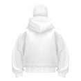 thumbnail image 3 of ZHANGDER Balaclava Zip Hoodie Men Women Plain Hoodie Warm with Balaclava Casual Hoodie with Zip and Pocket Loose Sweat Jacket Y2K Tops, White M, 3 of 3