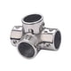 thumbnail image 4 of Conector de tubo marino, pieza de reparación de Hardware marino, accesorio de pasamanos para barco Ángulo recto de 4 vías, 4 of 7