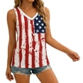 thumbnail image 5 of Vetsdori Red White and Blue Clothes for Women's Summer Work Tshirts Casual Camisole Sleeveless Independence Day July 4th Patriotic Juniors Tops Fashion, 5 of 5