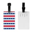 thumbnail image 2 of Luggage Tags for Suitcases, American Patriotic Stars And Stripes Leather Bag Luggage Tags ID Label Tags Privacy Protection Travel Bag Labels, 2 of 6