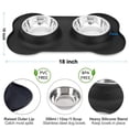 thumbnail image 2 of Cuencos de comida para perros AsFrost de acero inoxidable con tapete antiderrames de 350 ml, 2 of 7