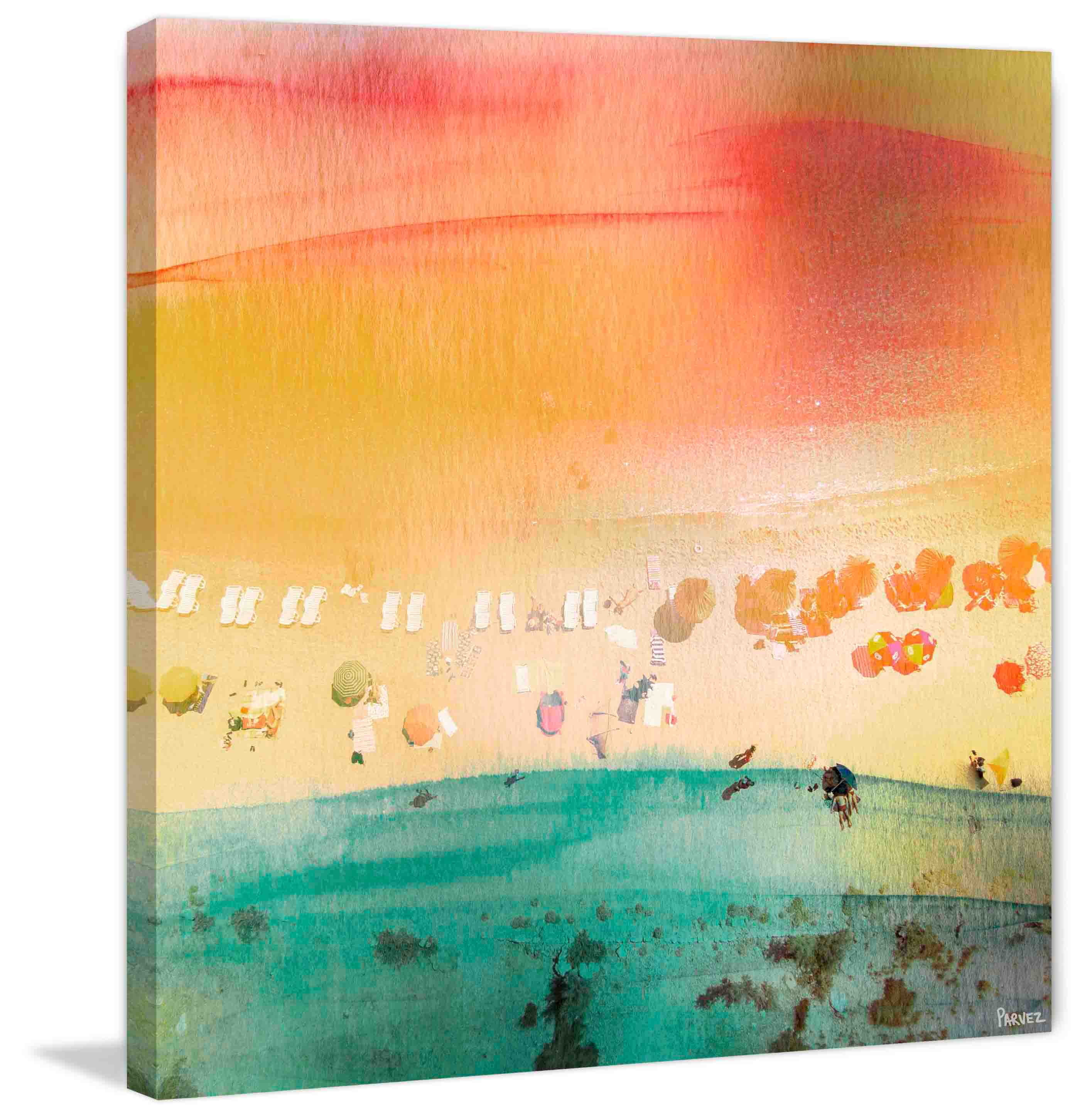 Parvez Taj Dozing on the Beach Canvas Wall Art
