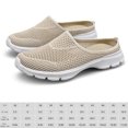 thumbnail image 2 of Zapatos de mulas zapatos planos de punto transpirables malla con puntera cerrada espalda abierta para mujeres y hombres, 2 of 7