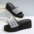 thumbnail image 3 of Xucatan Stylish Wedge Slippers for Women Summer Non-slip Beach Footwear Chic Pearl Design Comfortable Thick Sole for Home Outdoor Gift, 3 of 9