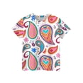 thumbnail image 3 of CCRFTGI Cute Teen Girl Shirts Size 7-8 Short Sleeve Fruit Print Tween Girls Trendy Clothes Tee Shirts Summer Trendy Soft Lightweight Crew Neck T-Shirts Blue 12-13 Years, 3 of 4