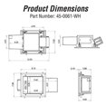 thumbnail image 2 of DATA COMM Electronics 45-0061-WH Recessed AV/HDMI Cable with Expandable Media Box and Duplex Surge Receptacle, White, 2 of 5