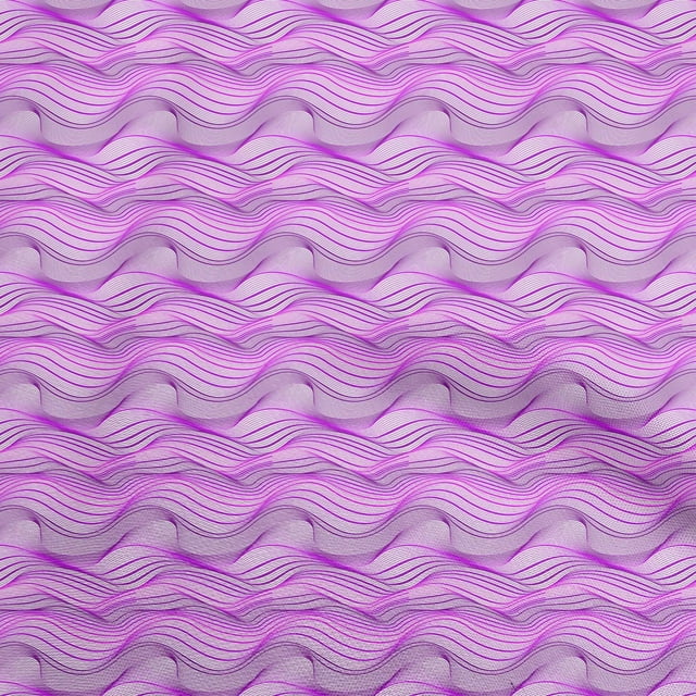 oneOone Rayon Purple Fabric Abstract Stripe Craft Projects Decor Fabric Printed By The Yard 56 Inch Wide