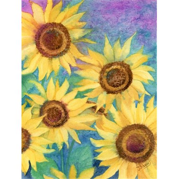 Sunflowers & Purple Flag Canvas House Size
