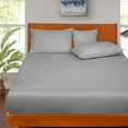 thumbnail image 6 of ROYALE LINENS 300 Thread Count 100% Long Staple Combed Cotton Fitted Sheet Queen - Super Soft Deep Pocket Bottom Sheet - Fitted Sheets Only - Elastic Sheets (Queen, Silver), 6 of 11