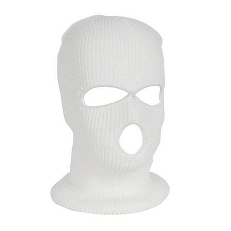 Men 3 Holes Knitted Ski Face Mask, Windproof Balaclava, Neck Warmer Motorcycle SAS Style for Snowboard Cycling Outdoors Sports
