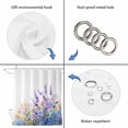 thumbnail image 3 of Lavender Shower Curtain Set - Extra Long 72" x 96" Washable Bathtub Curtain with 12 Hooks, Purple Blue Flower Floral Country Spring Waterproof Fabric Stall Shower Curtains for Bathroom/Bathtub Décor, 3 of 6