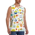 thumbnail image 2 of Bingfone Summer Animal Pattern Men's Tank Tops Workout Sleeveless Tee Shirts Running Beach Tanks for Men-X-Large, 2 of 8