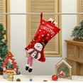 thumbnail image 1 of RKSTN Ornements de Noël Bas de Noël Rouges Cadeaux de Noël Sac à Bonbons pour Enfants Poche K Ornements Suspendus Décorations de Noël pour la Maison Nouvel An, 1 of 1