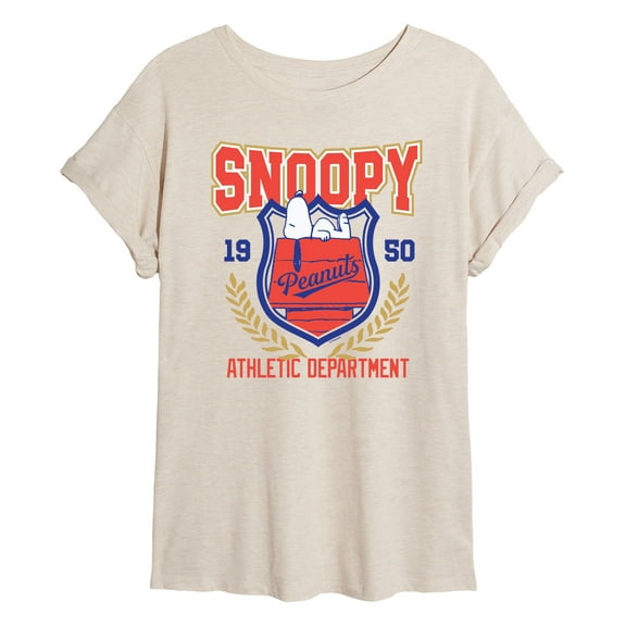 Peanuts - Snoopy Athletic Dept - Women's Oversized Graphic T-Shirt
