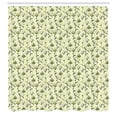 thumbnail image 2 of Ambesonne Floral Shower Curtain, Simplistic Leaves Flower Art, 69"Wx75"L, Olive Green and Pale Khaki, 2 of 4