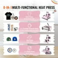 thumbnail image 2 of KFFKFF Heat Press Device, 15x15 inch, 8-in-1 Heat Application Unit with Tumbler Press for 6-30 oz, 360° Rotating T-Shirt Application, Accurate Digital Settings, Suitable for T-Shirts/Mugs/Hats, 2 of 9