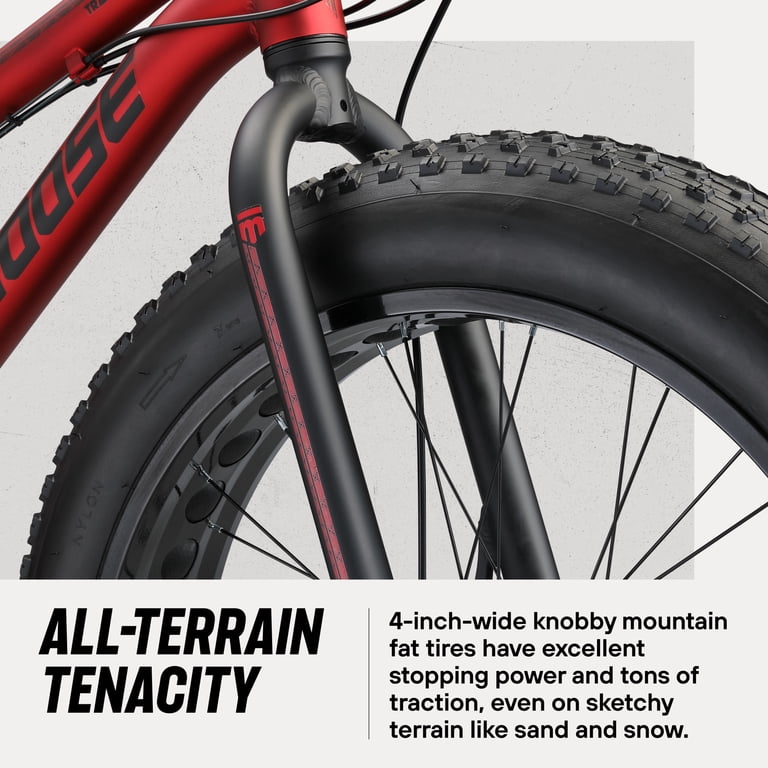 Mongoose Argus Trail Fat Tire Mountain Bike, 24 Inch Wheels, Ages