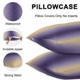 thumbnail image 5 of Dark Purple Khaki Ombre Throw Pillow Covers 18x18 Inch Set of 2, Modern Abstract Art Gradient Waterproof Outdoor Pillow Covers, Decorative Cushion Pillowcases for Couch, Sofa, Bed, Garden, Patio, 5 of 9