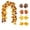 A, variant on LNOGEUPG Vintage Brown Orange Yellow Artificial Fall Maple Leaf Garland, 180cm Autumn Foliage Vine for Thanksgiving Halloween Home Fireplace Stair Door Hanging Harvest Decoration