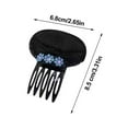 thumbnail image 2 of Lttoisl Hair Volume Increase Pad, Black Plastic Resin Fluffy Styling Insert with Comb Clip, DIY Forehead Bump Hair Accessory for Women, Invisible Lazy Hair Clip 2.65"x3.31", 2 of 8