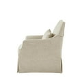 thumbnail image 4 of Martha Stewart London Farmhouse Fabric Upholstered Skirted Swivel Chair in Beige, 4 of 8