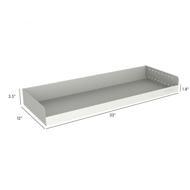 Rolacase Van Storage System Shelf RSSHL/85 Series 8; 34 Inch Length x 12 Inch Depth; 1.8 Inch Front Lip And 3.5 Inch Rear Lip; Without Divider; Galvanized Steel; Powder Coated; Single