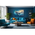 thumbnail image 3 of Animal Wall Art Picture Blue Whale Animal Wall Decor Canvas Wall Art For Livingroom Bedroom Office, 3 of 6