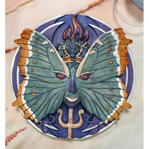 Ebros Butterfly Metamorphosis Psyche Spirit Goddess Decor Wall Plaque 5.25" Dia