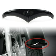 BFY for Harley Touring Vivid Black Front Fender Accent Leading Edge Tip Trim Black