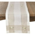 thumbnail image 1 of Saro Lifestyle 2235.I1570B Magnolia Embroidery Hemstitch Runner - Ivory, 1 of 1