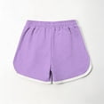 thumbnail image 3 of CCRFTGI Shorts for Child Girls Boys Size 7 Athletic Elastic Waist Pants Comfort Soccer Gym 2026 Summer Shorts Purple 3-4 Years, 3 of 4