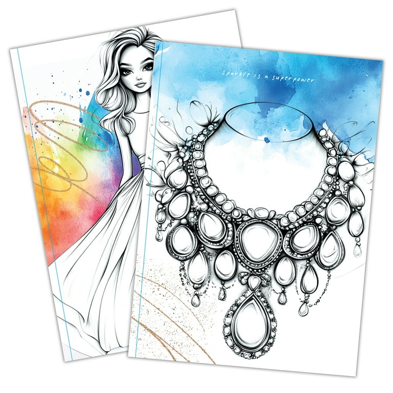 Fashion Diva Advanced Coloring Book – 80 Pages of Intricate