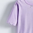 thumbnail image 5 of BLVB Toddler Baby Girl Clothes 2 Piece Pajamas Sets Kids Half Sleeve Tops Long Pants Pjs Sleepwear 2PCS Set(Purple,9-10Years), 5 of 6