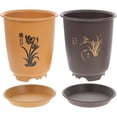 thumbnail image 4 of JUNWELL Pot Pots Planter Succulent Flower Container Orchid Large Cactusbonsai Ceramic Holes Display Stand Saucers Indoor Nursery, 4 of 6