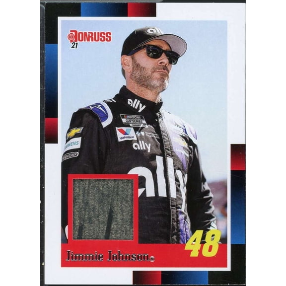 Jimmie Johnson Card 2021 Donruss Retro 1988 Relics #29