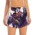thumbnail image 2 of Balery Cool Skull Cowboy Pantalones cortos deportivos para mujer con forro y dos bolsillos, elásticos, para entrenamiento, gimnasio, yoga-X-Large, 2 of 7
