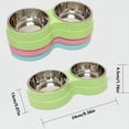 thumbnail image 2 of Dog Bowls Double Dog Water and Food Bowl Stainless Steel with Anti-Tip Base, Food and Water Set, 2 of 5