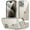 Clear Kickstand, variant on for iPhone 15 Stand Case Clear Built in Metal Kickstand Holder,Transparent Hard Plastic & Silicone TPU Soft Edge Tough Protective Phone Case,Thin Slim Shockproof Cover for Women Men