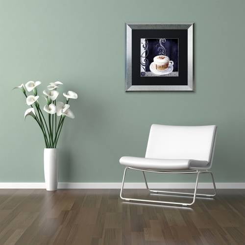 Trademark Fine Art "Cafe Blue II" Canvas Art by Color Bakery Black Matte, Silver Frame
