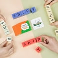 thumbnail image 4 of GLFILL Wooden Crossword Puzzle Blocks Game Word Spelling Cubes Toys Word Matching For Child Learn English Colorful Gift Box Design S, 4 of 9