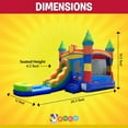 thumbnail image 2 of Pogo Bounce House Water Slide and Splash Pool with Blower, Rainbow Smiley Kids Inflatable Jumper, 2 of 8